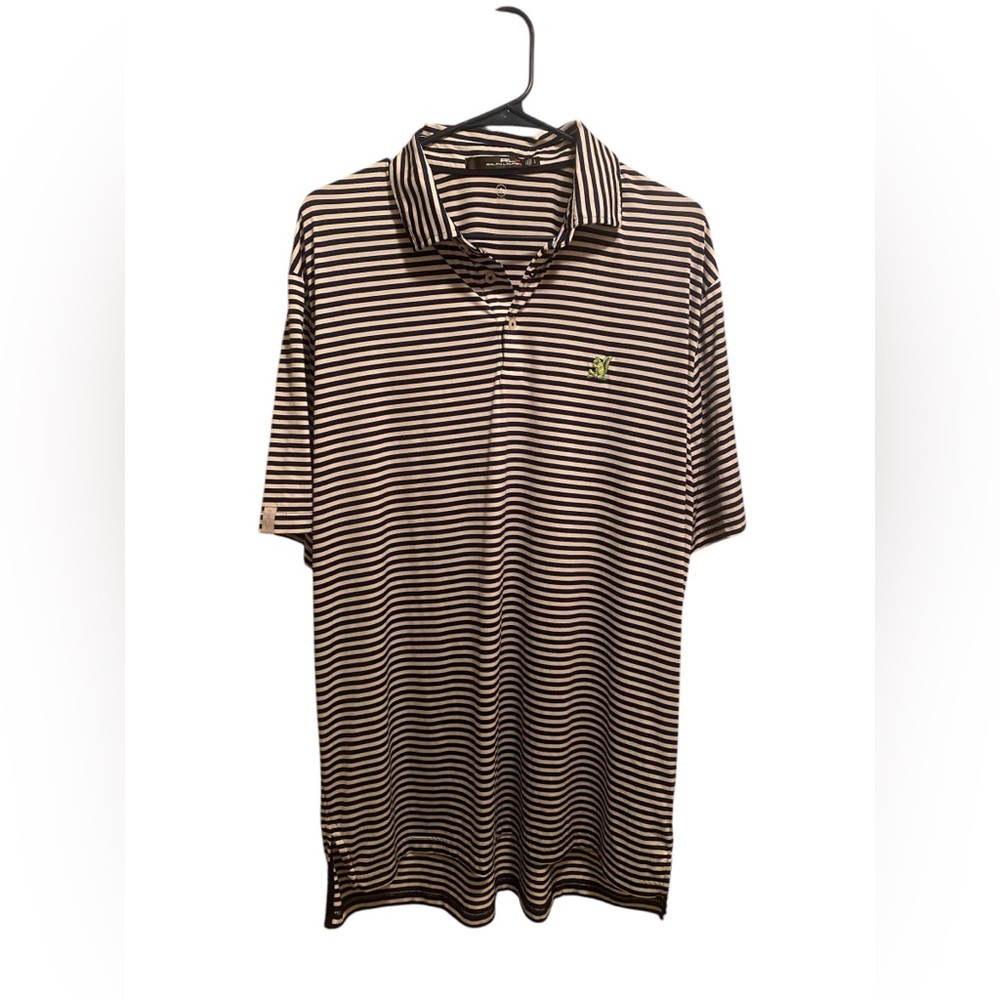 RLX Ralph Lauren Black and White Striped Polo
